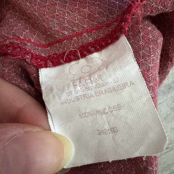 Farm Rio Red Blue Bohemian Drop Waist Maxi Dress size Medium - Picture 11 of 11